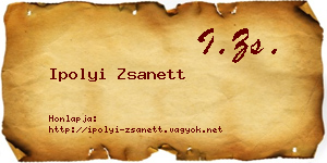 Ipolyi Zsanett névjegykártya